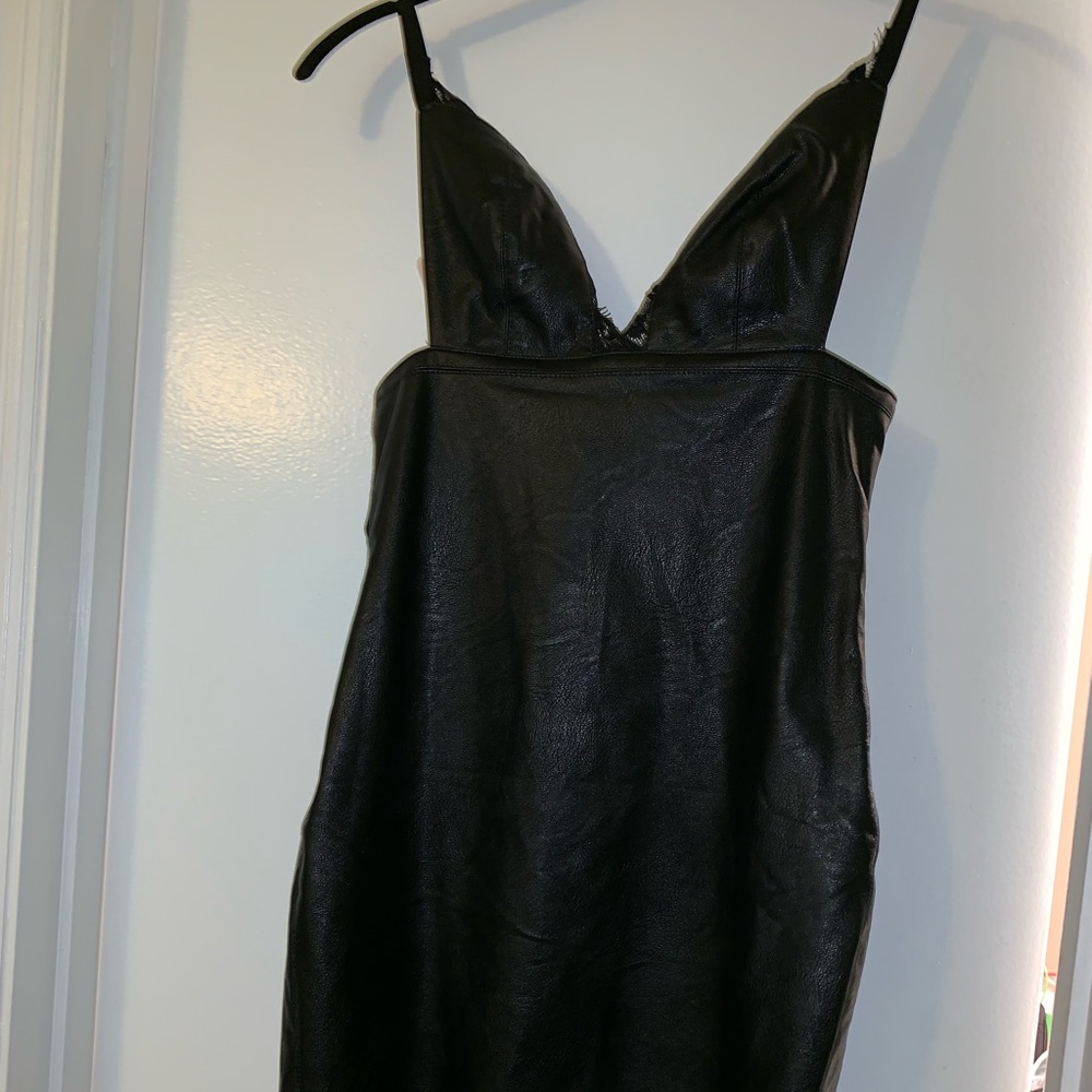 black House of CB London leatherette dress